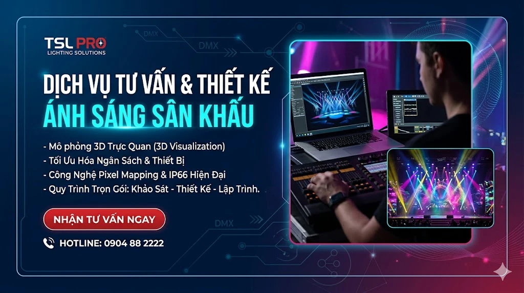 Tư vấn & Thiết kế hệ thống ánh sáng sân khấu (Lighting Design)