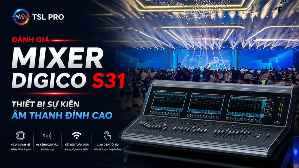 Đánh Giá Mixer DiGiCo S31: Thiết Bị Sự Kiện Âm Thanh Đỉnh Cao