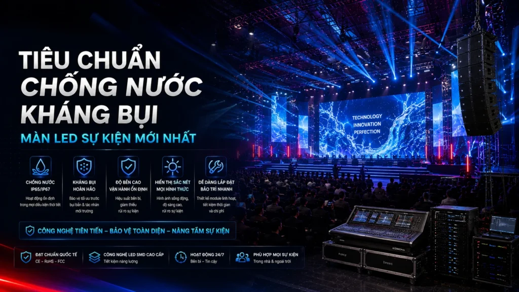 Tiêu Chuẩn Chống Nước Kháng Bụi Màn LED Sự Kiện Mới Nhất