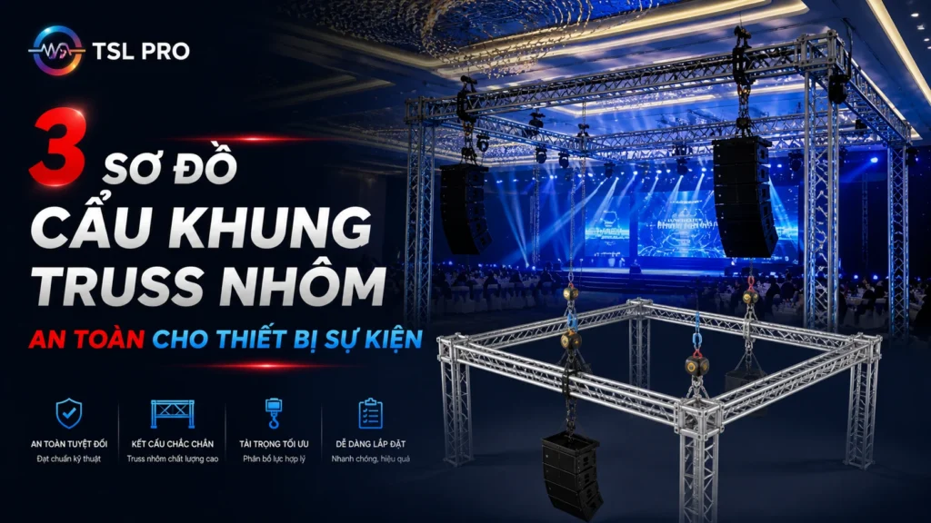 3 Sơ Đồ Cẩu Khung Truss Nhôm An Toàn Cho Thiết Bị Sự Kiện