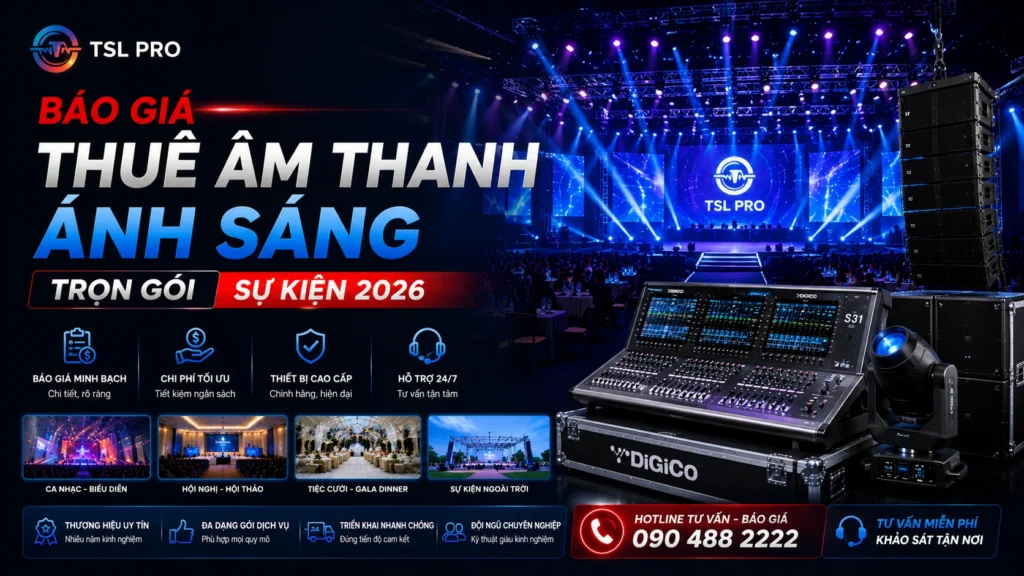 Báo Giá Thuê Âm Thanh Ánh Sáng Trọn Gói Sự Kiện 2026