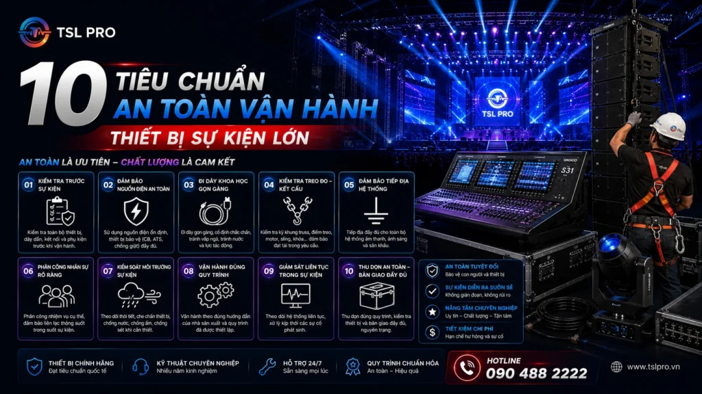 Bộ Tiêu Chuẩn An Toàn Kỹ Thuật Khi Vận Hành Hệ Thống Thiết Bị Sự Kiện Lớn