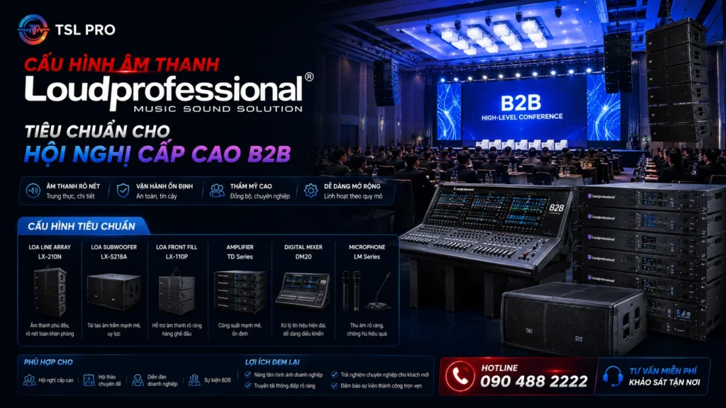 Cấu Hình Âm Thanh Loudprofessional Tiêu Chuẩn Cho Hội Nghị Cấp Cao B2B